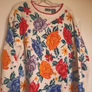VTG LizWear Floral Sweater